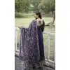 Faux Georgette Sequins Work Navy Blue Readymade Gown With Dupatta - 8506182830