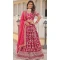 Pink Color Embroidery Sequence Work Jacquard Lehenga Choli - 8514182857