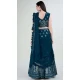 Georgette Embroidery Work Teal Blue Color Readymade Lehenga Choli - 8519182876