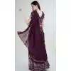 Georgette Embroidery Work Purple Color Readymade Lehenga Choli - 8519182877