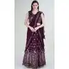 Georgette Embroidery Work Purple Color Readymade Lehenga Choli - 8519182877