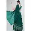 Georgette Embroidery Work Green Color Readymade Lehenga Choli - 8519182878