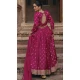 Rani Pink Viscose Silk Embroidery Work Anarkali Salwar Kameez - 8521182885