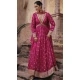Rani Pink Viscose Silk Embroidery Work Anarkali Salwar Kameez - 8521182885