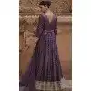 Purple Viscose Silk Embroidery Plus Size Anarkali Salwar Kameez - 8521182887