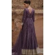 Purple Viscose Silk Embroidery Work Anarkali Salwar Kameez - 8521182887