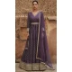 Purple Viscose Silk Embroidery Work Anarkali Salwar Kameez - 8521182887