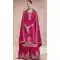 Premium Silk Embroidered Rani Pink Pakistani Style Palazzo Suit - 8525182899