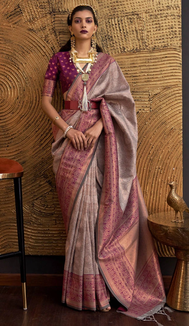 Handloom Silk Multi Color Weaving Work Traditional Indian Saree - 8533182924