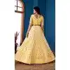 Net Yellow Color Embroidery Work Indian Plus Size Lehenga Choli -8535182936