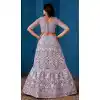 Net Lavender Color Embroidery Work Indian Plus Size Lehenga Choli -8535182937
