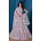 Net Lavender Color Embroidery Work Indian Lehenga Choli -8535182937