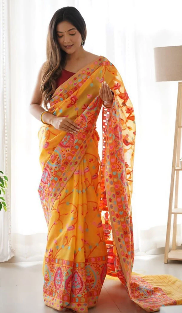 Mustard Color Soft Silk Weaving Work Indian Saree - 8537182946 Mustard Color Soft Silk Weaving Work Indian Saree - 8537182946