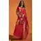 Zari Weaving Work Satin Silk Indian Saree Blouse In Red - 8545182981