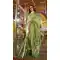 Handloom Silk Weaving Work Green Color Indian Saree Blouse - 8546182983