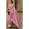 Pink Satin Silk Zari Woven Work Indian Wear Saree - 8559183042