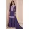 Dola Silk With Sequins Work Pakistani Sharara Suit In Purple - 8565183064