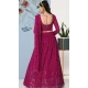 Wine Faux Georgette Sequins Work Women Lehenga Choli - 8580183125