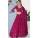 Wine Faux Georgette Sequins Work Women Lehenga Choli - 8580183125