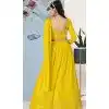 Faux Georgette Sequins Work Plus Size Women Lehenga Choli In Lemon - 8580183126