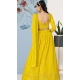 Faux Georgette Sequins Work Women Lehenga Choli In Lemon - 8580183126