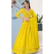 Faux Georgette Sequins Work Women Lehenga Choli In Lemon - 8580183126