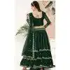 Faux Georgette Sequins Work Plus Size Women Lehenga Choli In Green - 8580183127