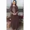 Georgette Mauve Color Embroidery Work Pakistani Salwar Kameez - 8590183189