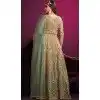Embroidery Work Green Color Net Pakistani Plus Size Salwar Suit - 8591183194