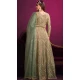 Embroidery Work Green Color Net Pakistani Salwar Suit - 8591183194