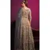 Embroidery Work Grey Color Net Pakistani Plus Size Salwar Suit - 8591183195