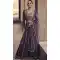 Real Chinon Silk Embroidered Wine Color Designer Lehenga Choli - 8600183229