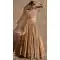 Real Chinon Silk Embroidered Beige Color Designer Lehenga Choli - 8600183230