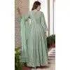 Sea Green Faux Georgette Embroidery Work Designer Plus Size Salwar Kameez - 8601183232