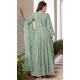 Sea Green Faux Georgette Embroidery Work Designer Salwar Kameez - 8601183232
