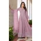 Lavender Faux Georgette Embroidery Work Designer Salwar Kameez - 8601183233