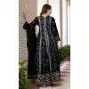 Black Faux Georgette Embroidery Work Designer Plus Size Salwar Kameez - 8601183234