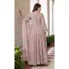 Mauve Faux Georgette Embroidery Work Designer Plus Size Salwar Kameez - 8601183235