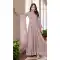 Mauve Faux Georgette Embroidery Work Designer Salwar Kameez - 8601183235