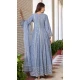 Blue Faux Georgette Embroidery Work Designer Salwar Kameez - 8601183236