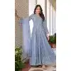 Blue Faux Georgette Embroidery Work Designer Plus Size Salwar Kameez - 8601183236