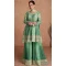 Real Chinon Embroidered Green Color Readymade Palazzo Suit - 8627183372