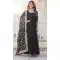 Faux Blooming Embroidery Work Black Readymade Women Gown - 8641183451