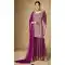 Chinon Sequins Embroidery Work Pakistani Sharara Suit In Purple - 8659183555
