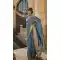 Ethic Blue Khaddi Silk Weaving Work Traditional Wear Saree - 8660183561