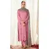 Modal Silk Embroidery Work Plus Size Pakistani Salwar Kameez In Pink - 8674183641