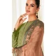 Modal Silk Embroidery Work Pakistani Salwar Kameez In Mehendi Green - 8674183643