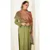 Modal Silk Embroidery Work Plus Size Pakistani Salwar Kameez In Mehendi Green - 8674183643