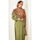 Modal Silk Embroidery Work Pakistani Salwar Kameez In Mehendi Green - 8674183643