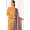 Modal Silk Embroidery Work Plus Size Pakistani Salwar Kameez In Yellow - 8674183644
